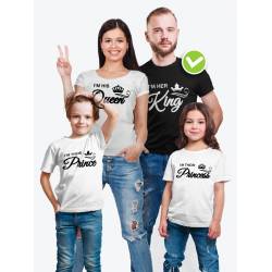 Парные футболки для всей семьи "King family" / Модный Фэмили Лук