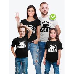 Футболки для всей семьи с крутым принтом "Bear family" | Фэмили лук для семьи | Футболки Family Look