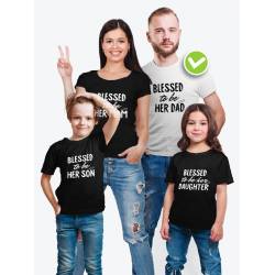 Футболки для всей семьи с крутым принтом "Blessed to be" | Фэмили лук для семьи | Футболки Family