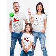 Одежда Family Look, футболка с принтом "Мишки" в одном стиле для всей семьи с ребенком