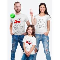 Одежда Family Look, футболка с принтом "Мишки" в одном стиле для всей семьи с ребенком
