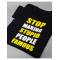 Мужская футболка с прикольным принтом "Stop making stupid people famous"