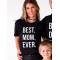 футболка Family Look для всей семьи с принтом "BEST MOM / DAD / KID EVER"
