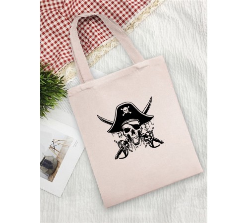 Сумка шоппер с черепом сумка хозяйственная shopper тканевая сумка экосумка