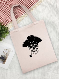 Сумка шоппер с черепом сумка хозяйственная shopper тканевая сумка экосумка