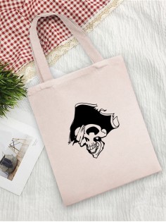 Сумка шоппер с черепом сумка хозяйственная shopper тканевая сумка экосумка