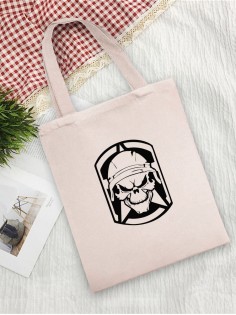 Сумка шоппер с черепом сумка хозяйственная shopper тканевая сумка экосумка