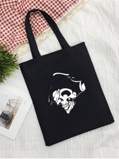 Сумка шоппер с черепом сумка хозяйственная shopper тканевая сумка экосумка
