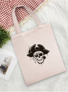 Сумка шоппер с черепом сумка хозяйственная shopper тканевая сумка экосумка