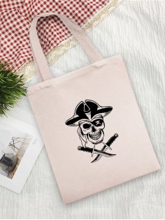 Сумка шоппер с черепом сумка хозяйственная shopper тканевая сумка экосумка