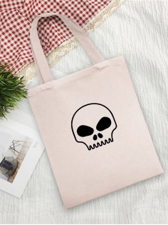 Сумка шоппер с черепом сумка хозяйственная shopper тканевая сумка экосумка