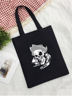 Сумка шоппер с черепом сумка хозяйственная shopper тканевая сумка экосумка