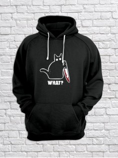 Прикольная мужская толстовка с капюшоном - худи с принтом "Терпение и труд всё я устал"