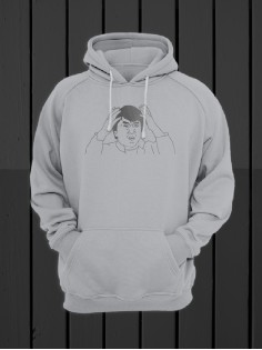 Прикольная мужская толстовка с капюшоном - худи с принтом "Brazzers организация кастингов"