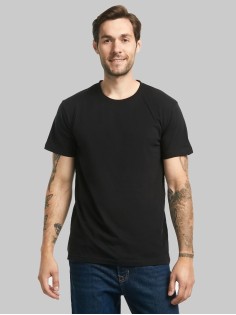 Футболка мужская хлопок белая черная серая оверсайз однотонная летняя базовая плотная без рисунка