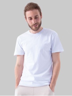 Футболка мужская хлопок белая черная серая оверсайз однотонная летняя базовая плотная без рисунка