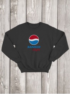 Модный свитшот - толстовка без капюшона с принтом "Хочу вина"