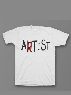 Мужская футболка с прикольным принтом "Arutist"