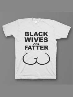 Мужская футболка с прикольным принтом "Black wives are"