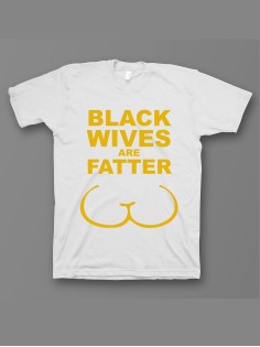Мужская футболка с прикольным принтом "Black wives are"