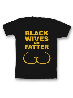 Мужская футболка с прикольным принтом "Black wives are"