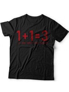 Мужская футболка с прикольным принтом "1+1 if you don't use condom"