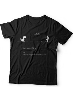 Мужская футболка с прикольным принтом "You are offline"