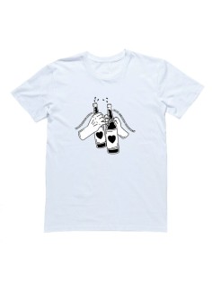 Мужская футболка с прикольным принтом "Холодное пиво как сердце бывшей"