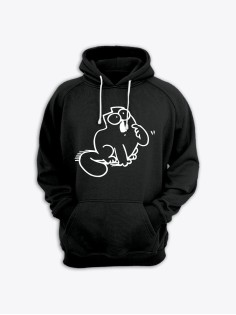 Прикольная мужская толстовка с капюшоном - худи с принтом "Simons cat"