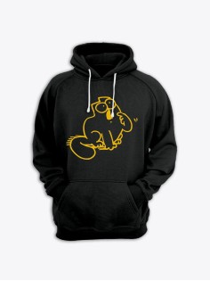 Прикольная мужская толстовка с капюшоном - худи с принтом "Simons cat"