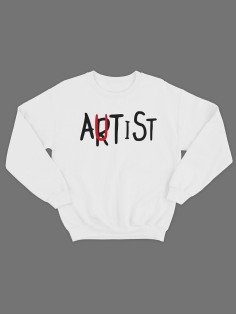 Модный свитшот - толстовка без капюшона с принтом "ArUtist"