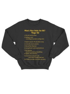 Модный свитшот - толстовка без капюшона с принтом "What is worn under the kilt"