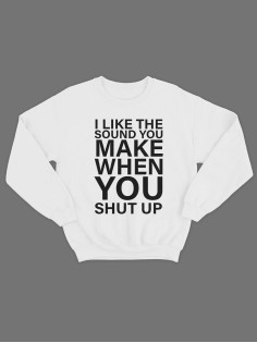 Мужской свитшот с принтом «I like the sound you» / Модная толстовка без капюшона.