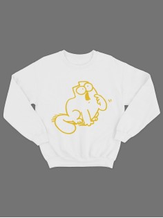 Модный свитшот - толстовка без капюшона с принтом "Simons cat"