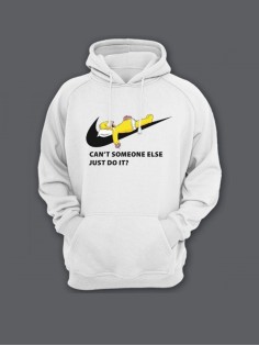 Прикольная мужская толстовка с капюшоном - худи с принтом "Can't someone else just do it"