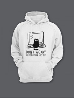 Толстовка белая мужская Худи для парней