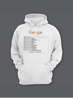 Прикольная мужская толстовка с капюшоном - худи с принтом "Google"