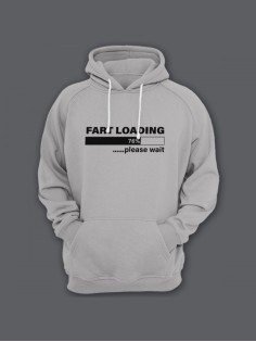 Прикольная мужская толстовка с капюшоном - худи с принтом "Fart loading"
