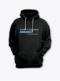Прикольная мужская толстовка с капюшоном - худи с принтом "Fart loading"