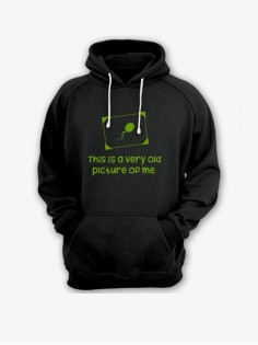 Прикольная мужская толстовка с капюшоном - худи с принтом "This is a very old picture of me"