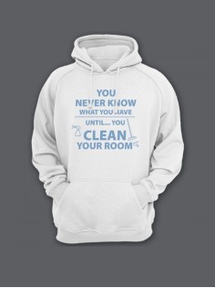 Прикольная мужская толстовка с капюшоном - худи с принтом "You never know what you have until"