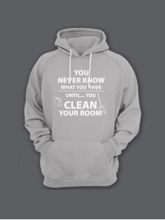 Прикольная мужская толстовка с капюшоном - худи с принтом "You never know what you have until"