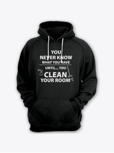 Прикольная мужская толстовка с капюшоном - худи с принтом "You never know what you have until"