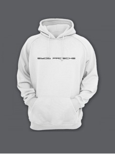 Мужская толстовка с капюшоном с принтом «Будь prosche» / Худи с прикольной надписью.