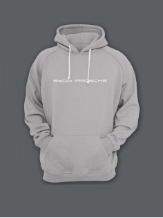 Мужская толстовка с капюшоном с принтом «Будь prosche» / Худи с прикольной надписью.