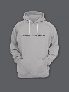 Мужская толстовка с капюшоном с принтом «Будь prosche» / Худи с прикольной надписью.