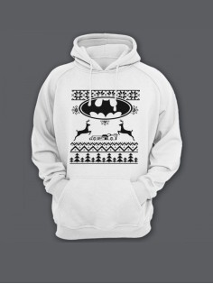 Прикольная мужская толстовка с капюшоном - худи с принтом "Бэтмен"