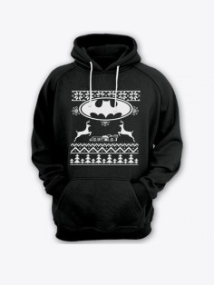 Прикольная мужская толстовка с капюшоном - худи с принтом "Бэтмен"