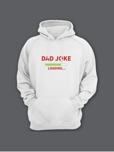 Прикольная мужская толстовка с капюшоном - худи с принтом "Dad joke loading"