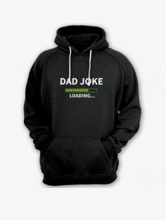 Прикольная мужская толстовка с капюшоном - худи с принтом "Dad joke loading"